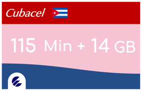 Recharge Cubacel 14Go + Appels et SMS