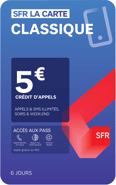 SFR La Carte - Recharge Classique 5€