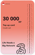 Recharge Three Indonésie 30000Rp
