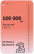 Recharge Three Indonésie 100000Rp