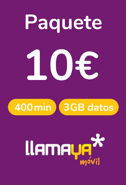 Ricarica Pacchetti  Llamaya Spagna 10,00 €