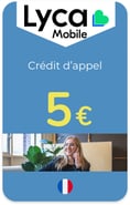 Ricarica  Lycamobile Francia 5,00 €