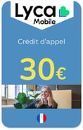 Recharge Lycamobile France 30,00 €
