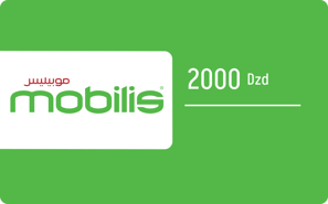 Ricarica  Mobilis Algeria 2.000,00 DZD