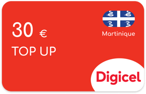 Top up Digicel Martinique €30.00