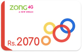 Zong Top Up 2070Rs