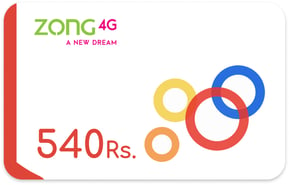 Recharge Zong 540Rs