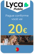 Top up Lycamobile Portugal 20€