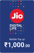 Top up Jio India ₹1,000.00
