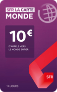 SFR La Carte - Pass Monde 10€