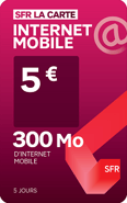 SFR La Carte  - Pass Internet Mobile 5€