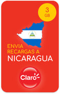 Top up Claro Nicaragua 3GB