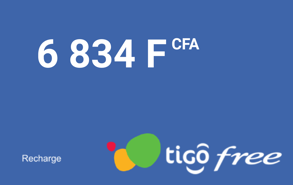 Recharge Tigo Free Sénégal 6 834 FCFA