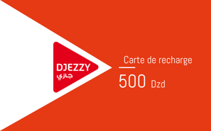 Aufladen Djezzy Algerien DZD 500,00