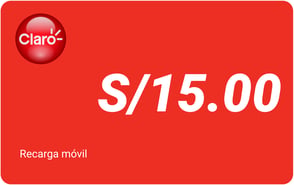 Recarga mòvil S/ 15.00 Claro