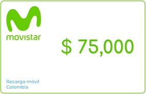 Top up Movistar Colombia COP 75,000