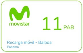 Recarga Movistar Panama 11 PAB