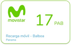 Recarga Movistar Panama 17 PAB