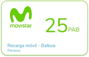 Recarga Movistar Panama 25 PAB