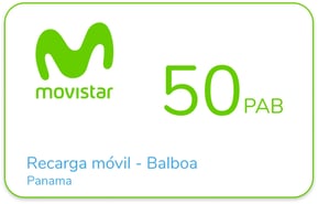 Recharge Movistar Panama 50 PAB
