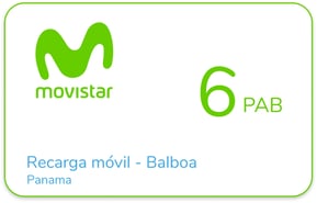 Recarga Movistar Panama 6 PAB