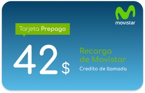 Recarga Movistar Salvador 42 USD