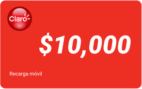Recarga mòvil $10,000 Claro