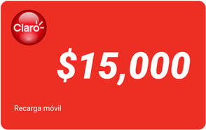 Recarga mòvil $15,000 Claro