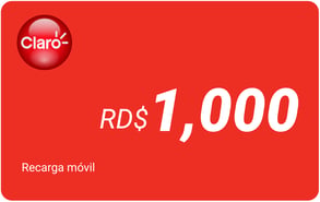 Recarga mòvil RD$ 1,000 Claro