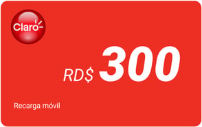 Recarga mòvil RD$ 300 Claro