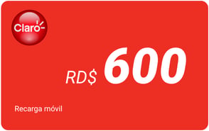 Recarga mòvil RD$ 600 Claro