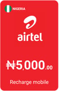 Ricarica  Airtel Nigeria 5000,00 NGN