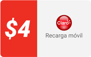 Recarga móvil 4 US dollars Claro