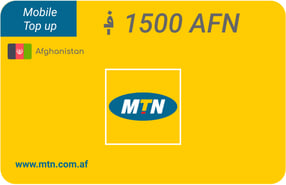 Recarga MTN Afganistán 1500 AFN