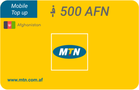 Recarga MTN Afganistán 500 AFN