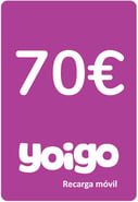 Recarga Yoigo España 70,00 €
