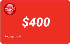 Recarga mòvil $400 Claro