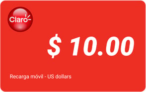 Recarga mòvil 10 US dollars Claro