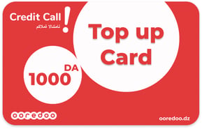 Top up Ooredoo Algeria DZD 1,000.00