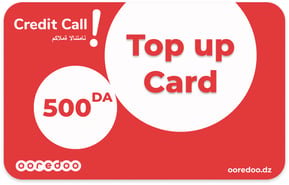 Top up Ooredoo Algeria DZD 500.00