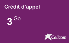 Recharge Internet Cellcom Guinée 3 Go