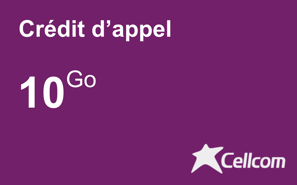 Recharge Internet Cellcom Guinée 10 Go