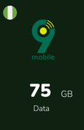 Aufladen Daten 9Mobile Nigeria NGN 25.000,00