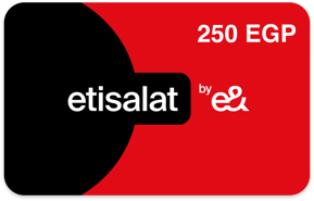 Ricarica  Etisalat Egitto 250,00 EGP