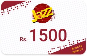 Recharge Jazz Pakistan 1 500 PKR