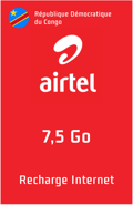 Recharge Internet Airtel RDC 7,5 Go