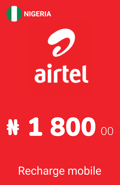 Top up Airtel Nigeria NGN 1 800.00