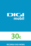 Ricarica  DigiMobil Spagna 30,00 €