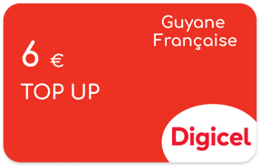 Aufladen Digicel Französisch-Guayana 6,00 €