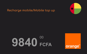 Ricarica  Orange Guinea Bissau 19.678 F CFA